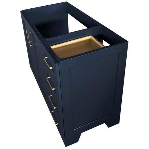 Image of Ariel Taylor 42" Midnight Blue Transitional Single Sink Base Cabinet Q043S-L-BC-MNB