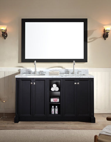 Image of Ariel Westwood 61" Double Sink Vanity Set in Black C061D-BLK