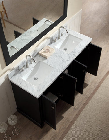 Image of Ariel Westwood 61" Double Sink Vanity Set in Black C061D-BLK