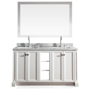 Ariel Westwood 61" Double Sink Vanity Set in White C061D-WHT