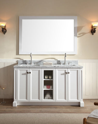 Image of Ariel Westwood 61" Double Sink Vanity Set in White C061D-WHT