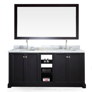 Ariel Westwood 73" Double Sink Vanity Set in Black C073D-BLK