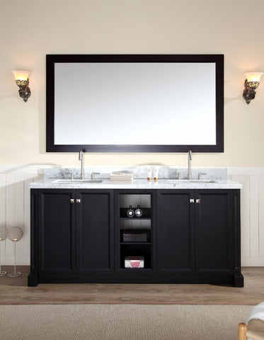 Image of Ariel Westwood 73" Double Sink Vanity Set in Black C073D-BLK
