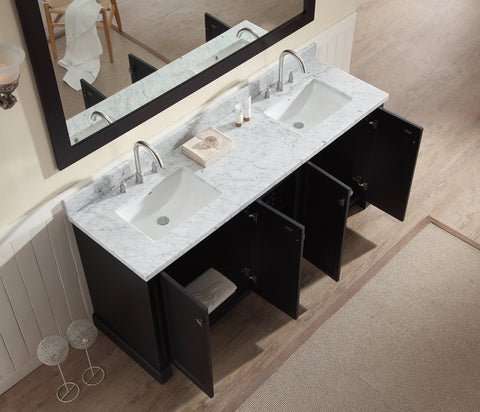 Image of Ariel Westwood 73" Double Sink Vanity Set in Black C073D-BLK