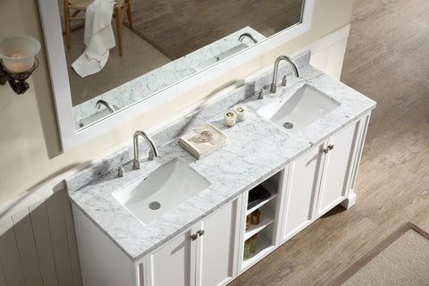 Image of Ariel Westwood 73" Double Sink Vanity Set in White C073D-WHT