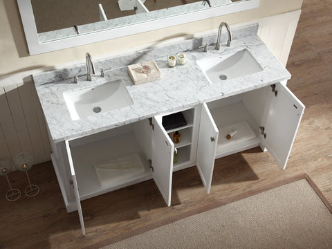 Image of Ariel Westwood 73" Double Sink Vanity Set in White C073D-WHT