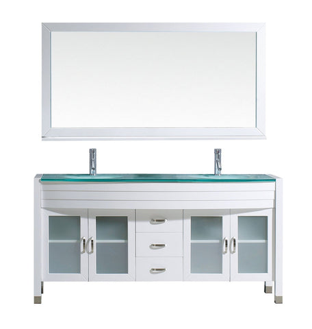Image of Ava 63" Double Bathroom Vanity MD-499-G-WH