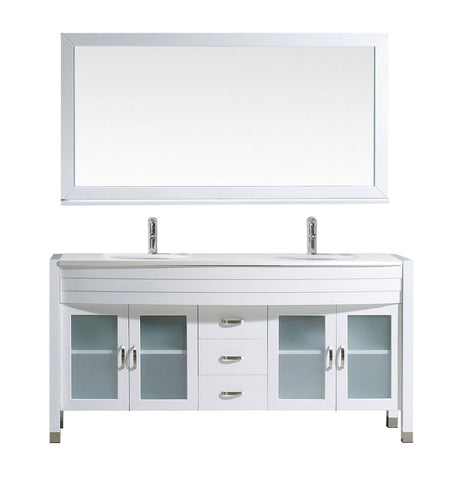 Image of Ava 63" Double Bathroom Vanity MD-499-S-WH