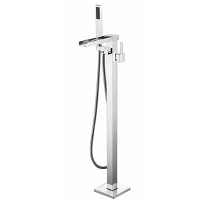 Bathroom Free Standing Bathtub Filler/Faucet w/ Handheld Showerwand Chrome