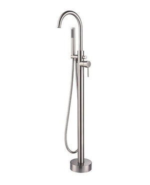 Bathroom Free Standing Bathtub Filler/Faucet w/ Handheld Showerwand Nickel