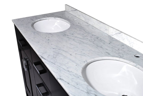 Image of Belmont Decor Hampton 60" Double Sink Vanity Set DM2D4-60-BLK