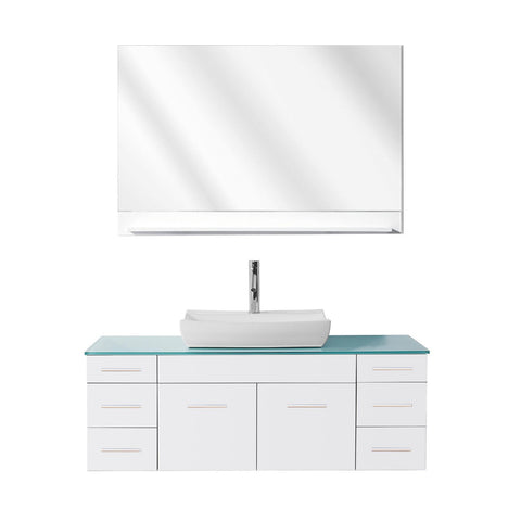 Image of Biagio 55" Single Bathroom Vanity UM-3083-G-WH