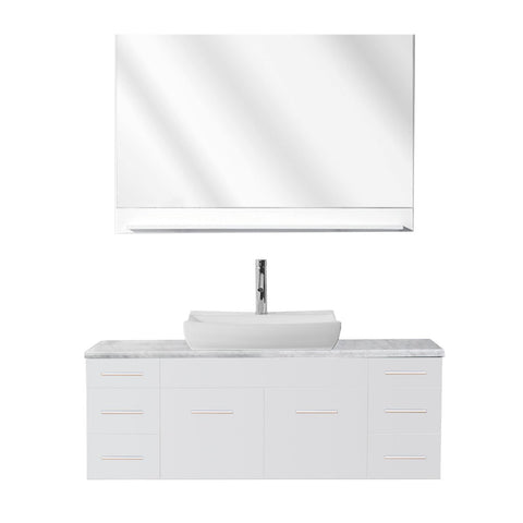 Image of Biagio 55" Single Bathroom Vanity UM-3083-WM-WH