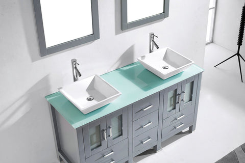 Image of Bradford 60" Double Bathroom Vanity MD-4305-G-ES