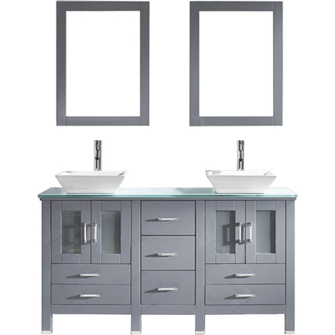 Image of Bradford 60" Double Bathroom Vanity MD-4305-G-GR