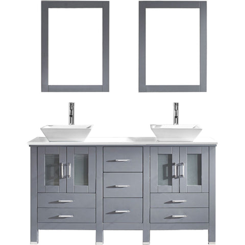Image of Bradford 60" Double Bathroom Vanity MD-4305-S-GR