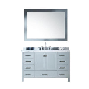 Cambridge 55" Grey Modern Rectangle Sink Bathroom Vanity A055S-CWR-GRY