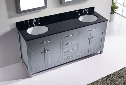 Image of Caroline 72" Double Bathroom Vanity MD-2072-BGRO-ES