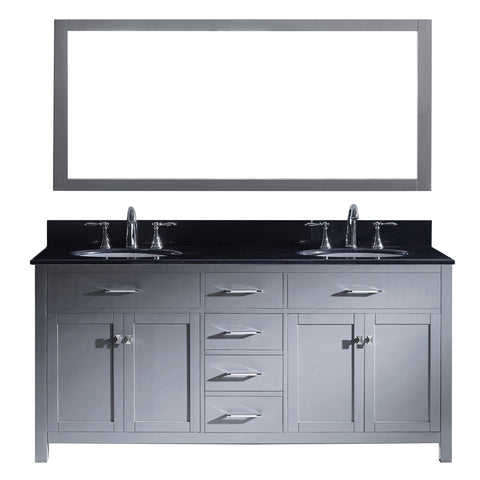 Image of Caroline 72" Double Bathroom Vanity MD-2072-BGRO-GR
