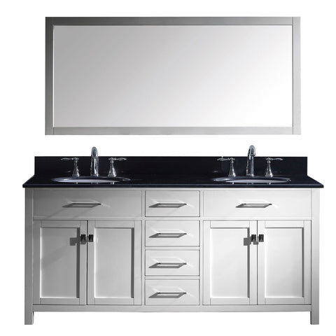 Image of Caroline 72" Double Bathroom Vanity MD-2072-BGRO-WH