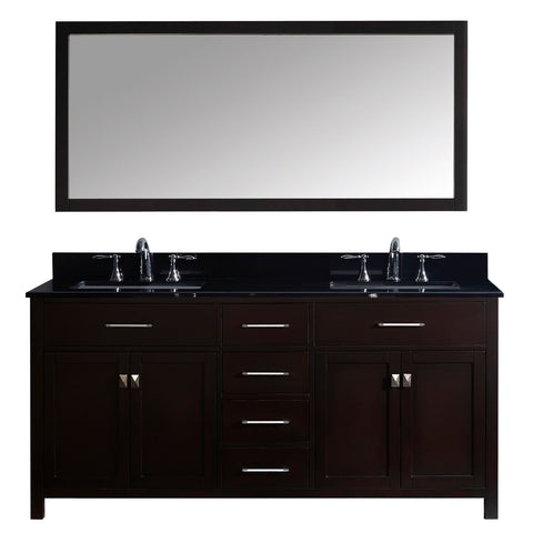 Image of Caroline 72" Double Bathroom Vanity MD-2072-BGSQ-ES