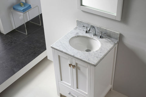Image of Caroline Avenue 24" Single Bathroom Vanity GS-50024-WMSQ-WH