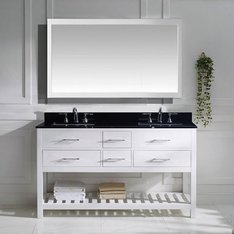 Image of Caroline Estate 60" Double Bathroom Vanity MD-2260-BGSQ-ES