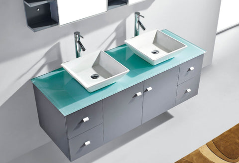Image of Clarissa 61" Double Bathroom Vanity MD-435-G-ES