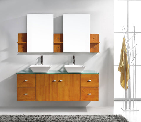 Image of Clarissa 61" Double Bathroom Vanity MD-457-G-HO