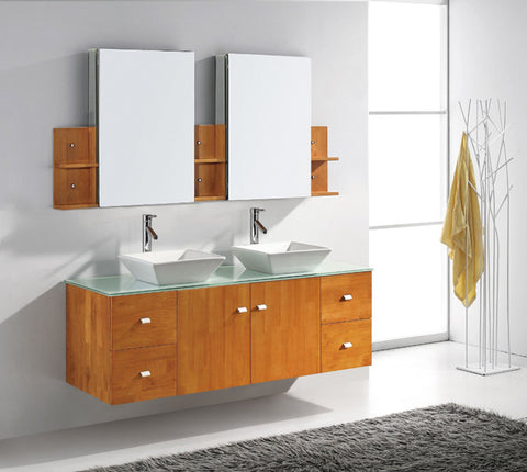 Image of Clarissa 61" Double Bathroom Vanity MD-457-G-HO