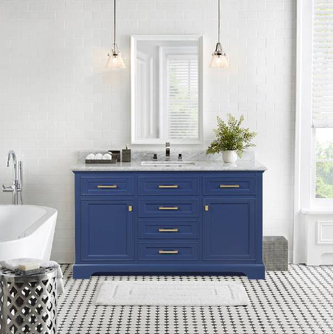 Image of Design Element Milano 48" Blue Single Rectangular Sink Vanity ML-48-BLU ML-48-BLU