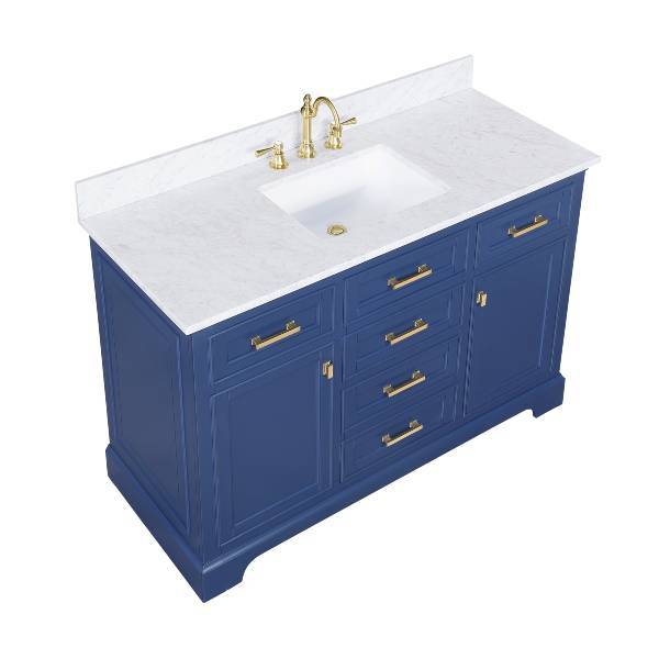 Design Element Milano 54" Blue Single Rectangular Sink Vanity ML-54-BLU