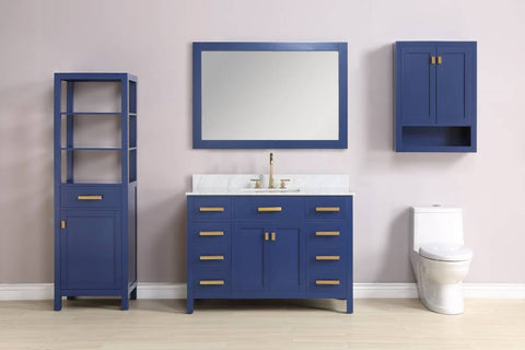 Image of Design Element Valentino 48" White Single Rectangular Sink Vanity V01-48-BLU V01-48-BLU
