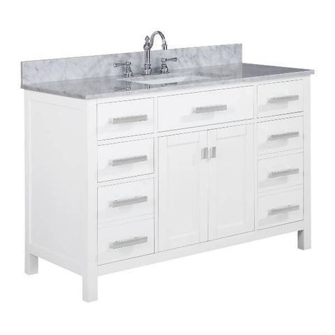 Image of Design Element Valentino 48" White Single Rectangular Sink Vanity V01-48-WT