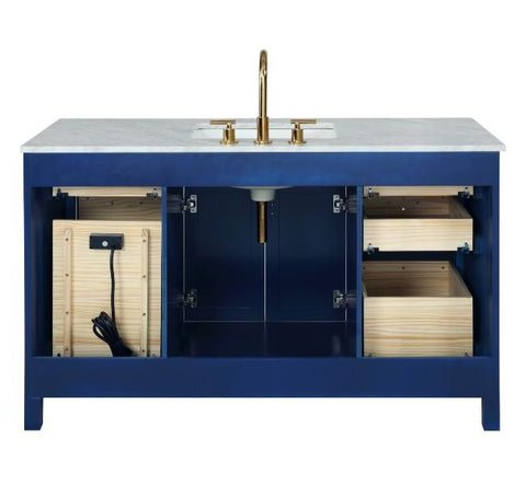 Image of Design Element Valentino 54" Blue Single Rectangular Sink Vanity V01-54-BLU V01-54-BLU