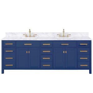 Design Element Valentino 84" Blue Double Rectangular Sink Vanity V01-84-BLU V01-84-BLU