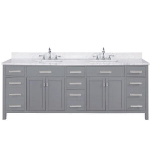 Design Element Valentino 84" Gray Double Rectangular Sink Vanity V01-84-GY