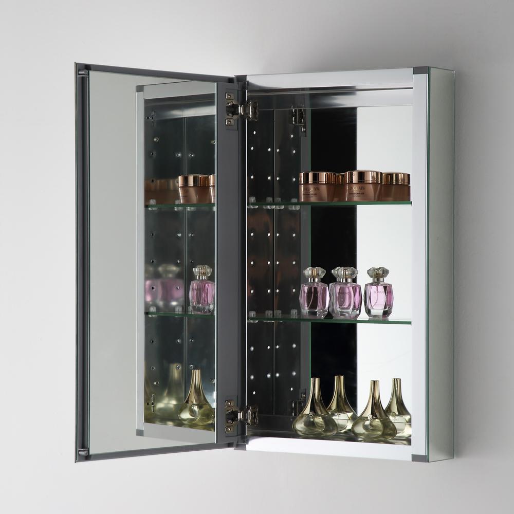 Fresca 15" Wide x 52" Tall Bathroom Medicine Cabinet w/ Mirrors FMC8030