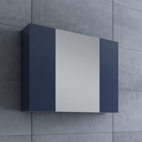 Image of Fresca 32" Royal Blue Bathroom Medicine Cabinet w/ Small Bottom Shelf | FMC6183RBL