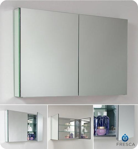 Image of Fresca 40" Wide x 26" Tall Bathroom Medicine Cabinet w/ Mirrors FMC8010