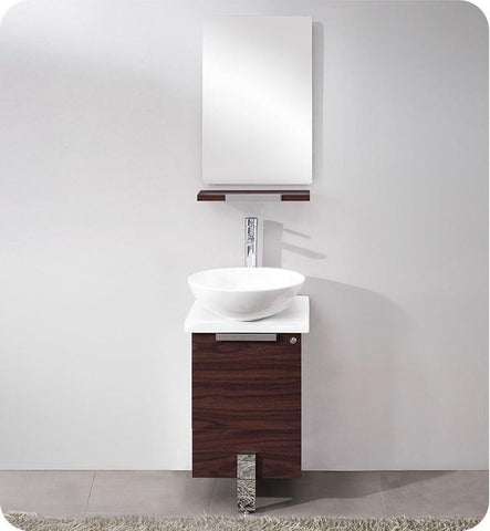 Fresca Adour 16" Modern Bathroom Vanity FVN8110DK-FFT1045BN