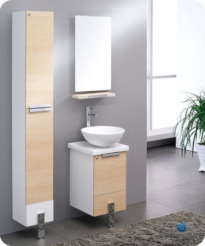 Image of Fresca Adour 16" Modern Bathroom Vanity FVN8110DK-FFT1045BN