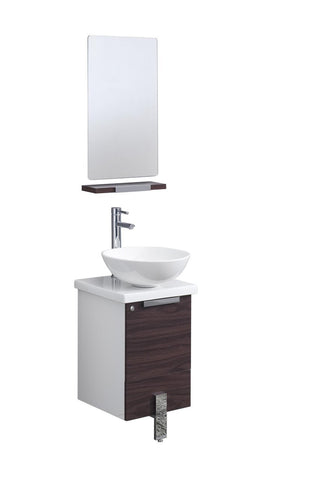 Image of Fresca Adour 16" Modern Bathroom Vanity FVN8110DK-FFT3072CH