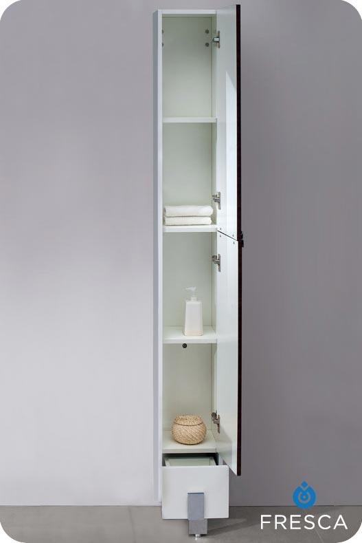 Fresca Adour Dark Walnut Bathroom Linen Side Cabinet FST8110DK