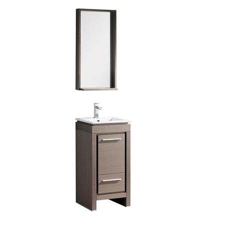 Image of Fresca Allier 16" Modern Bathroom Vanity FVN8118GO-FFT1030BN