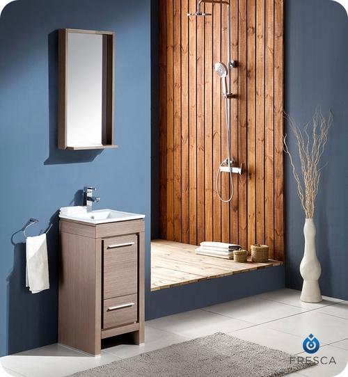 Fresca Allier 16" Modern Bathroom Vanity FVN8118GO-FFT1030BN