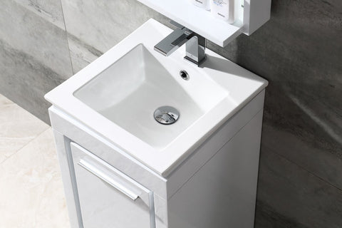 Image of Fresca Allier 16" Modern Bathroom Vanity FVN8118GO-FFT1030BN
