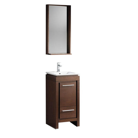 Image of Fresca Allier 16" Modern Bathroom Vanity FVN8118WG-FFT1030BN