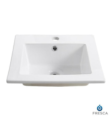 Image of Fresca Allier 16" White Integrated Sink / Countertop FVS8118WH