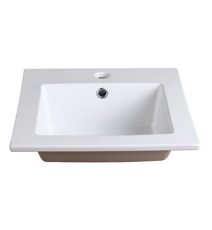 Fresca Allier 16" White Integrated Sink / Countertop FVS8118WH